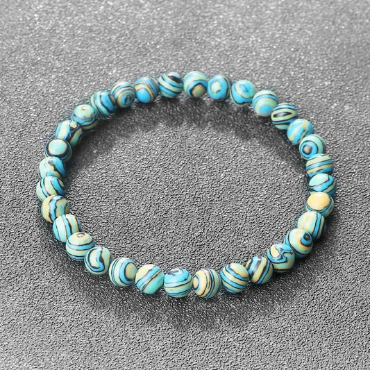 Yelira - Blå Malachit Natursten Armband